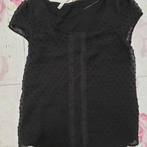 Black lacy blouse